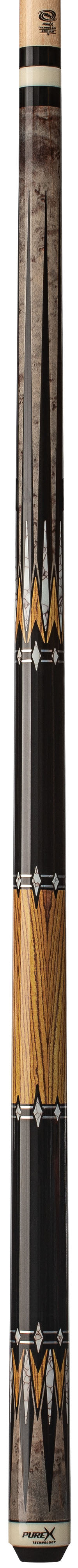 Pure X Grey Stain Birdseye Maple & Bocote Wrapless Cue