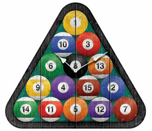 Budget Billiards Supply Vintage Triangle Clock 