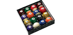 Black Marble Pool Ball Set