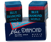 Budget Billiards Supply Blue Diamond Chalk - Pair of 2