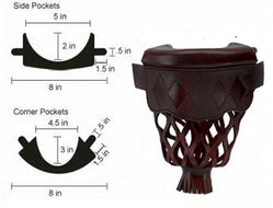 Cuestix Burgundy Big Diamond Pool Table Pockets (set of 6) Pockets