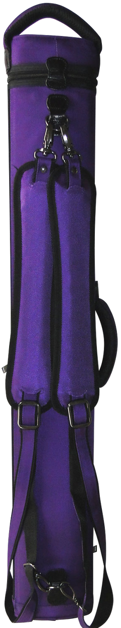 ゴンドラ 紫 Pケース メンズMサイズ J&J Cue Case 4 butts / 8 shafts Purple Rugged Nylon Double-Strap Style