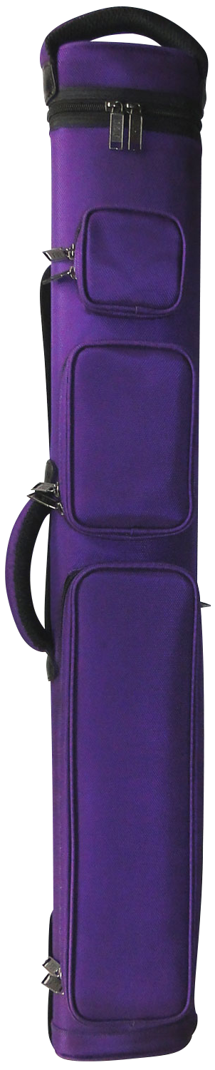 J&J Cue Case 4 butts / 8 shafts Purple Rugged Nylon Double-Strap Style